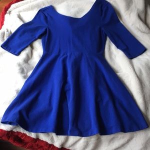 Express blue scoop-neck dress